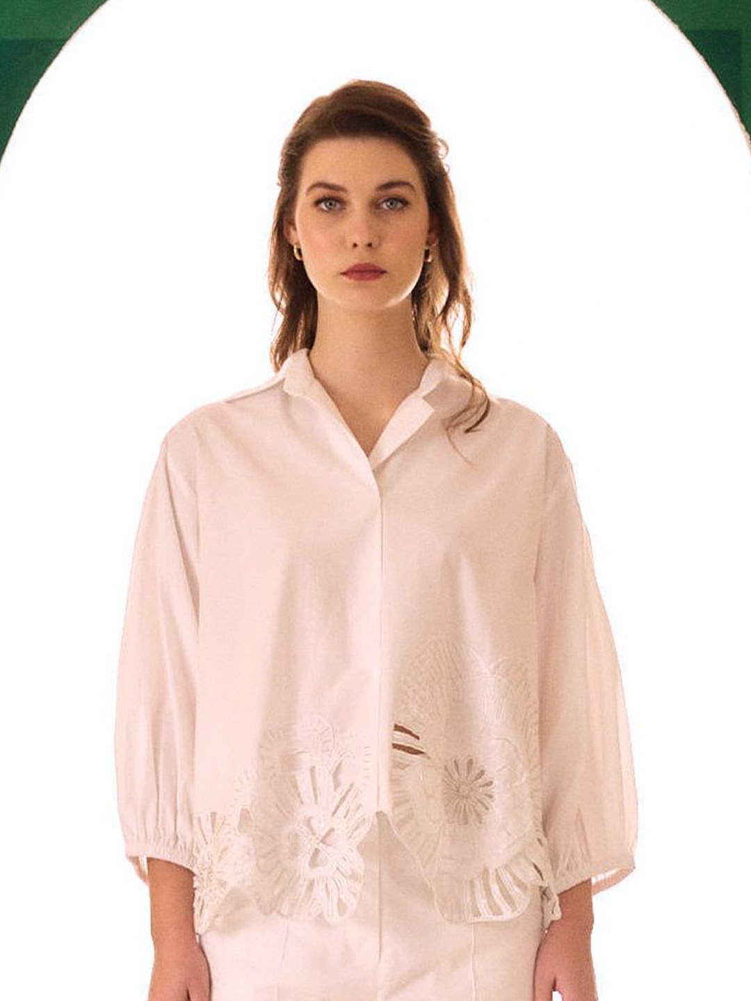 

BETRUE Women Spread Collar Floral Printed Cotton Oversized Casual Shirt, Pink