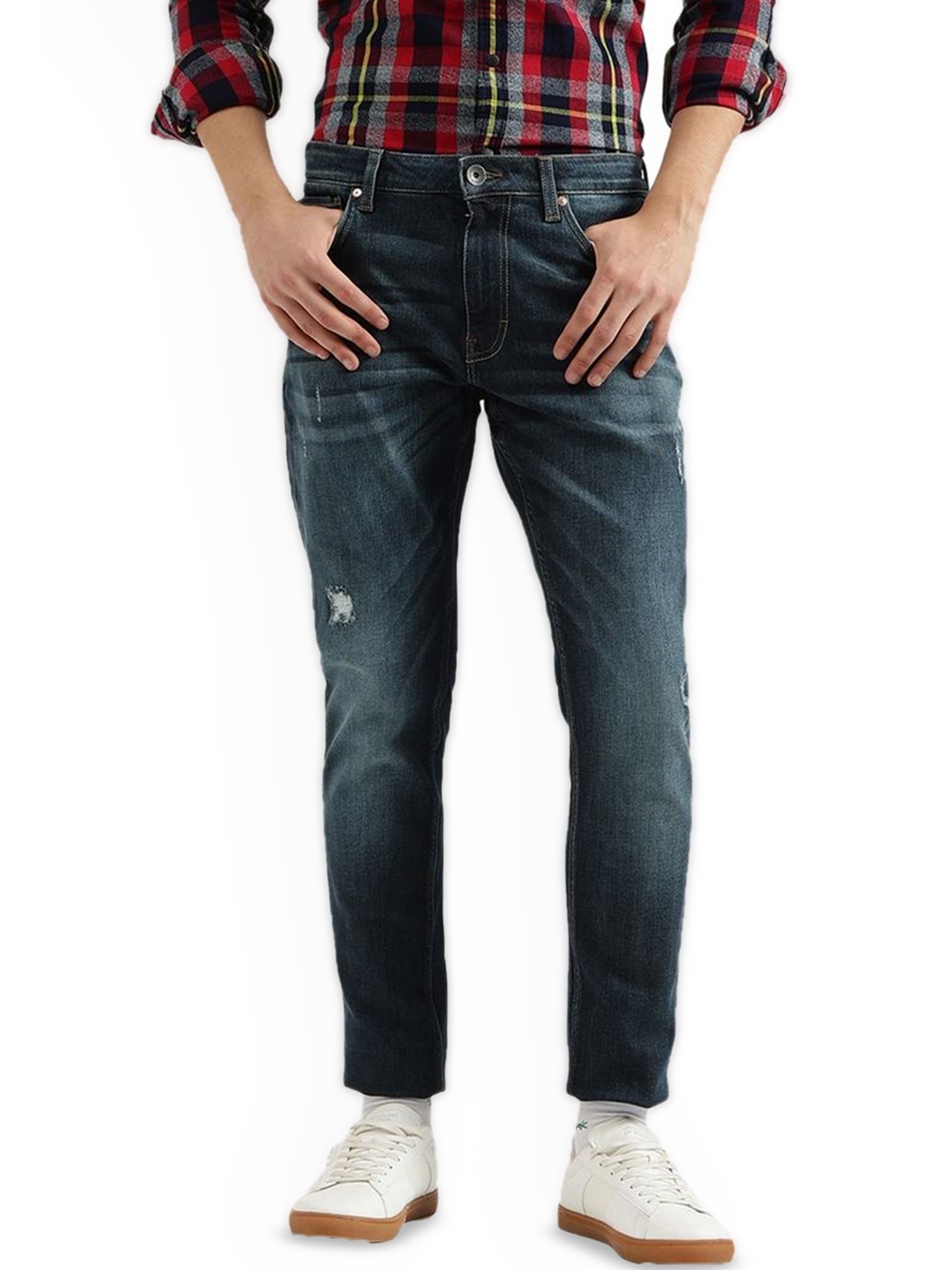 

United Colors of Benetton Men Slim Fit Mid-Rise Jeans, Blue