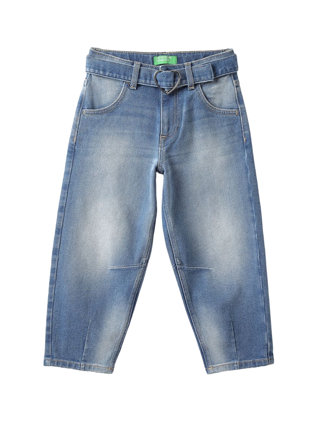 

United Colors of Benetton Girls Mid-Rise Slouchy Fit Jeans, Blue