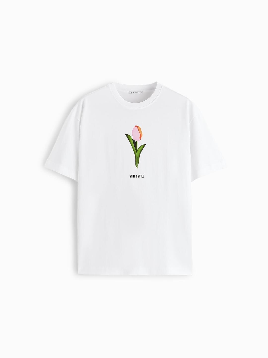 

ZARA Men White T-shirt