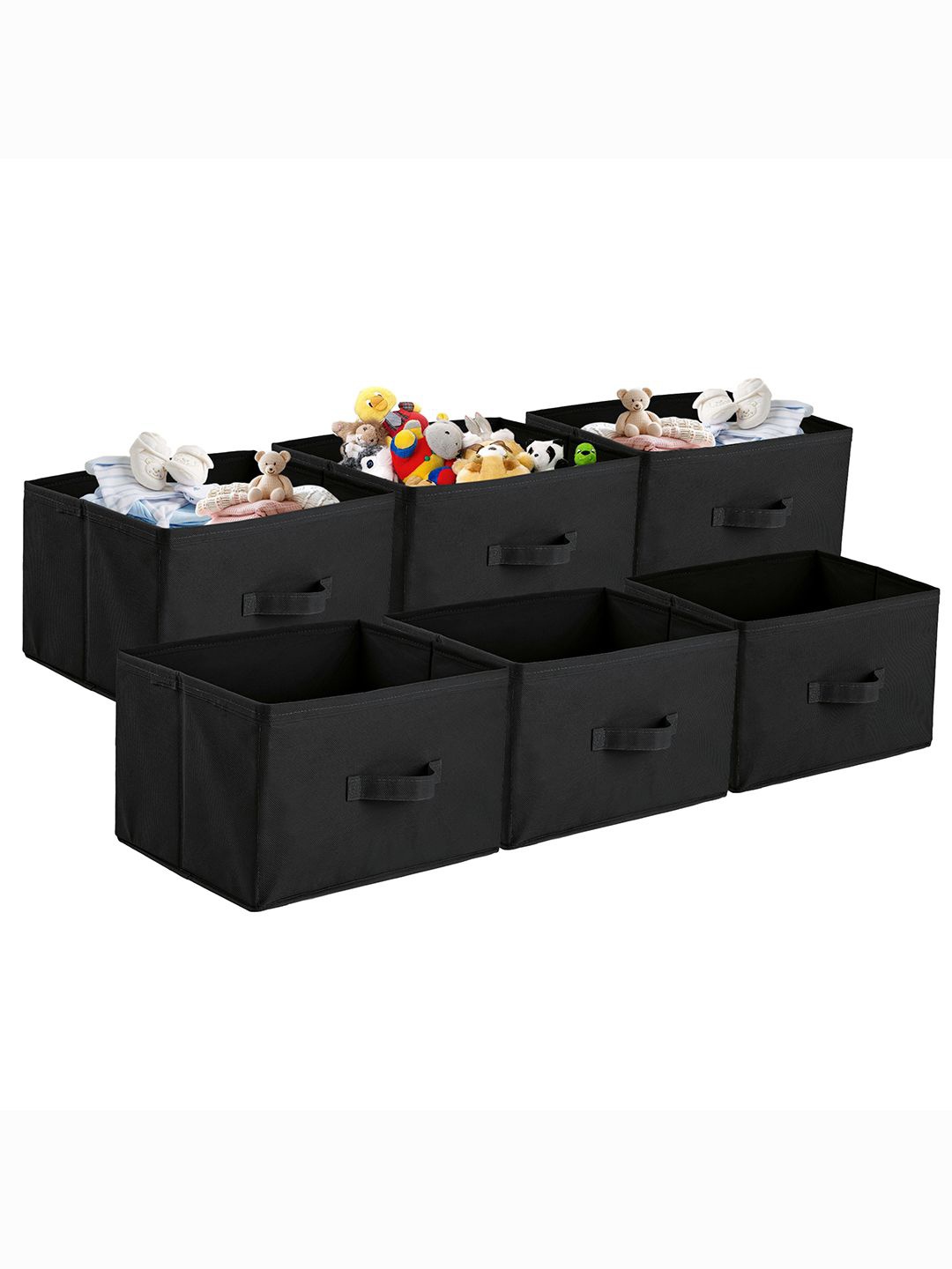 

Kuber Industries Black 6 Pieces Drawer Organisers