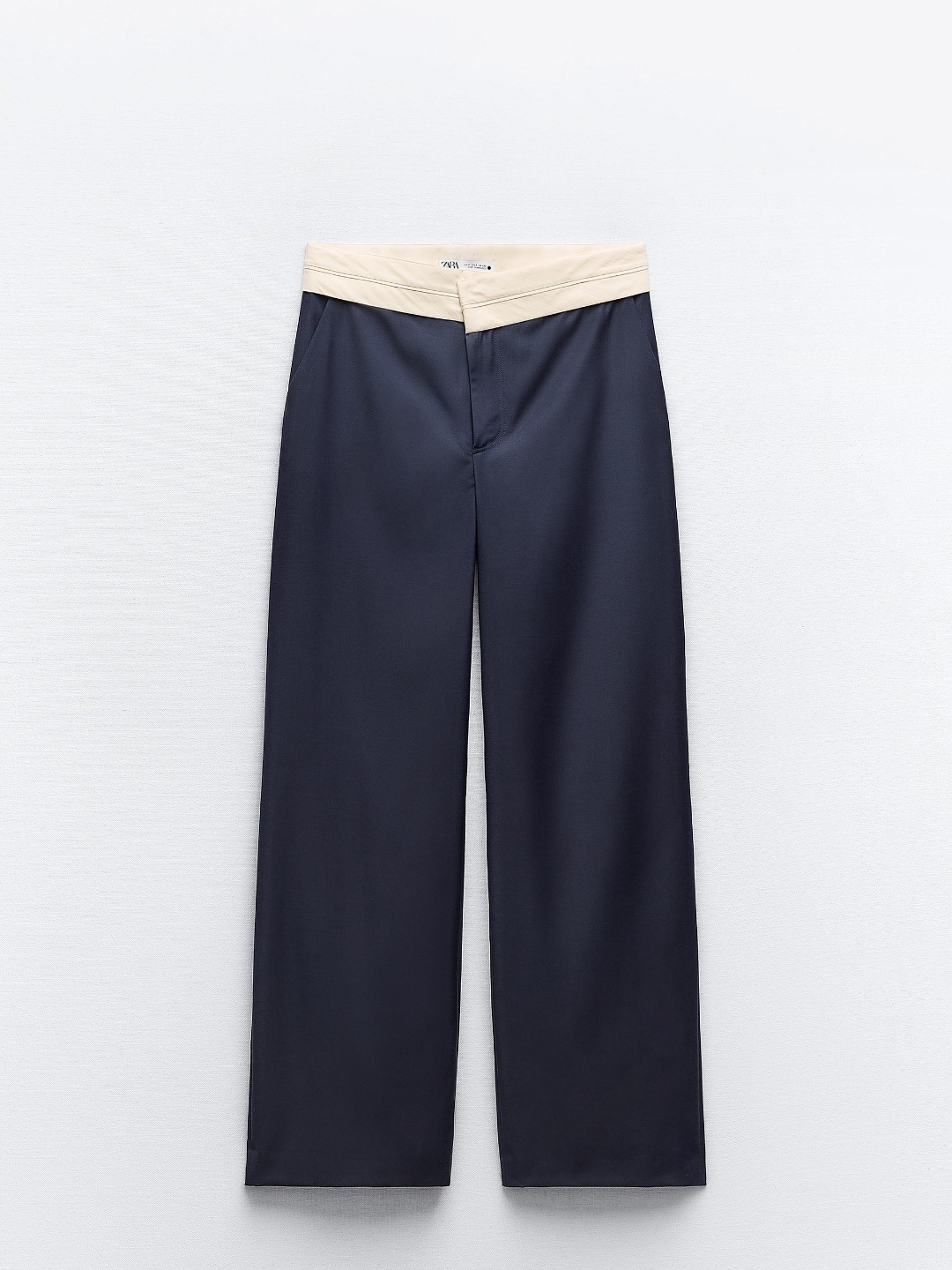 

ZARA Women Navy Blue Trousers