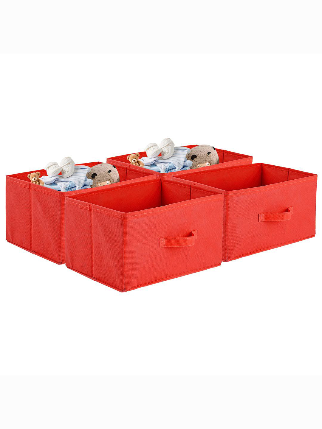 

Kuber Industries Red 4 Pieces Drawer Organisers