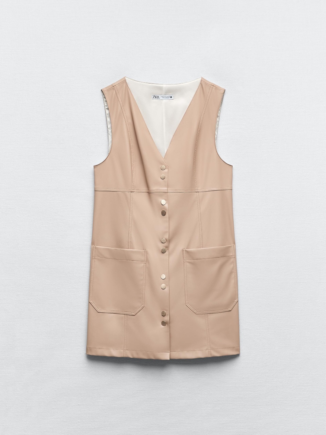 

ZARA Women Beige Dress