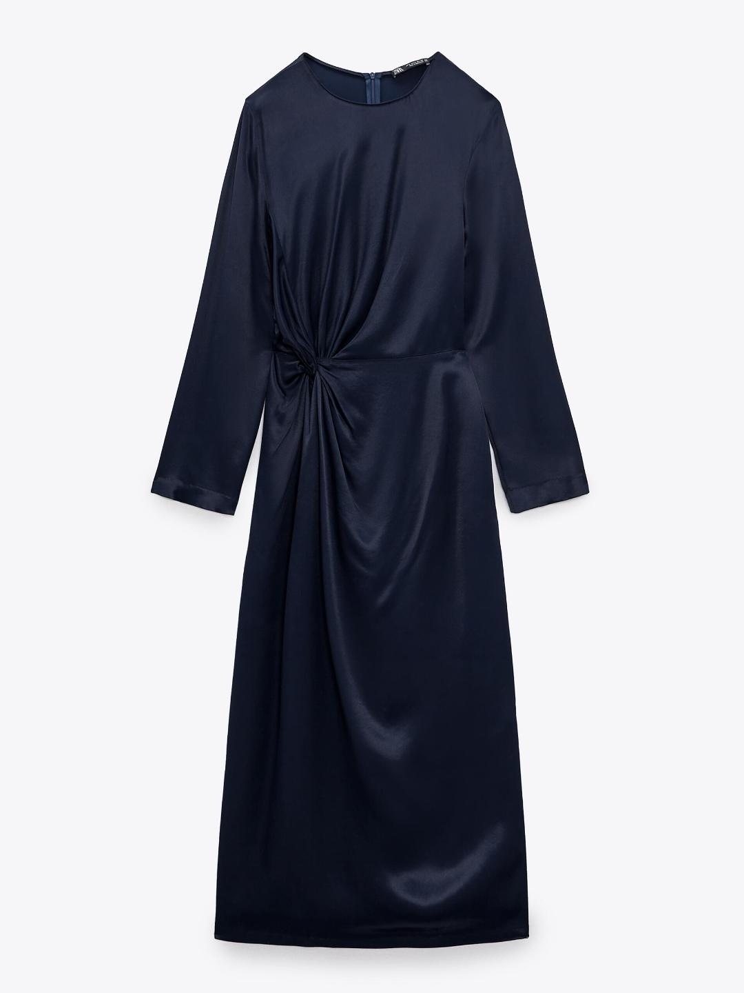 

ZARA Women Navy Blue Dress
