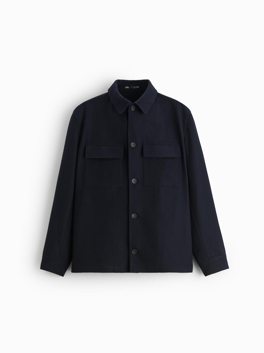 

ZARA Men Navy Blue Shirts