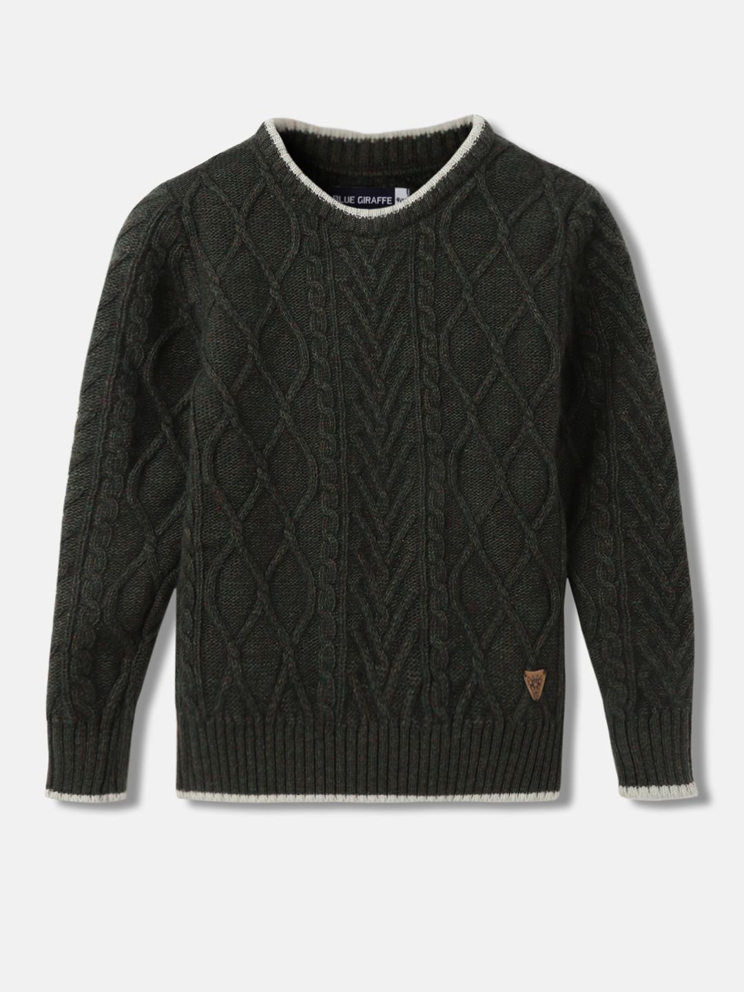

Blue Giraffe Boys Woollen Pullover, Green
