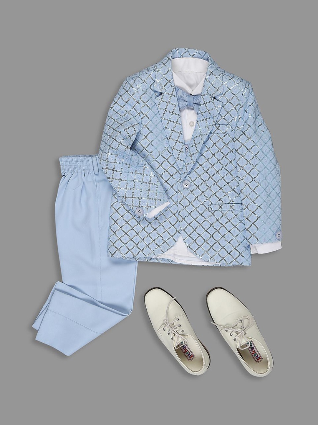 

YK Infant Boys Single-Breasted Five-Piece Party Suit, Blue