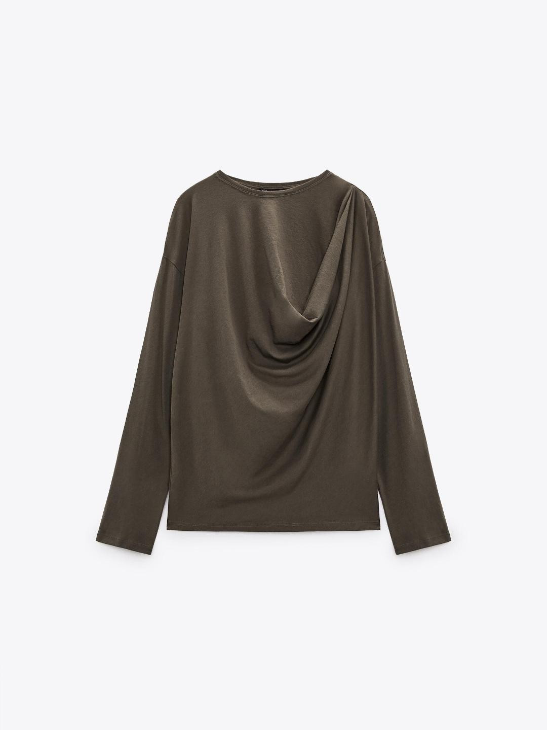 

ZARA Women Grey T-shirt