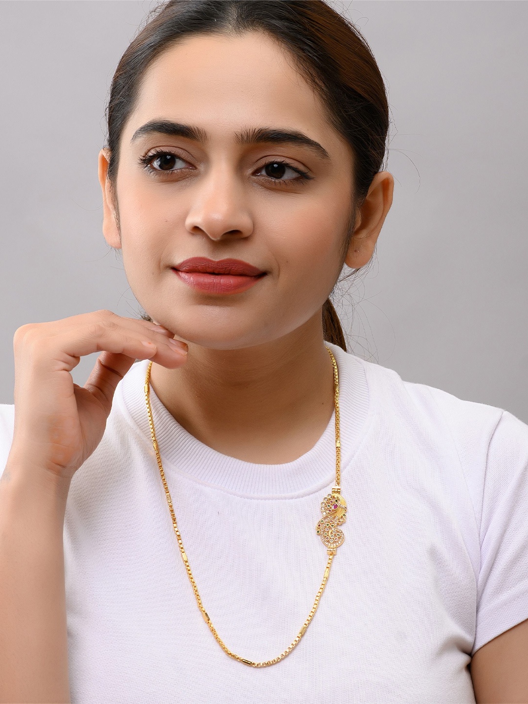 

HETPRIT Brass Copper-Plated Necklace, Gold