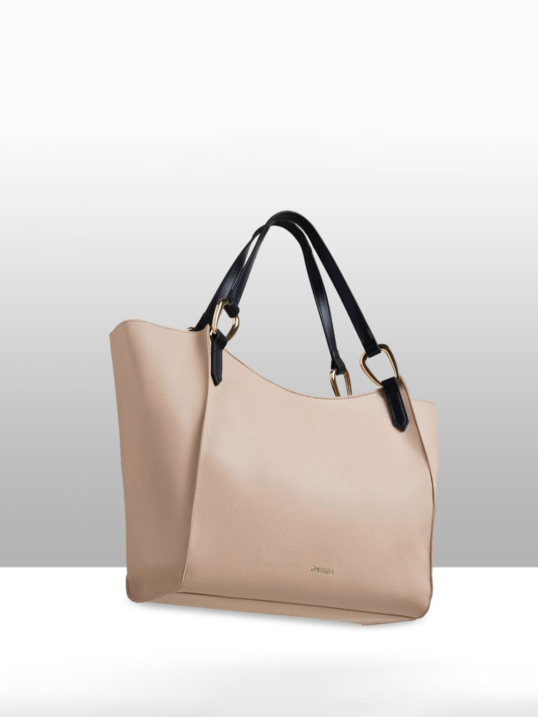

THESTO PU Oversized Swagger Shoulder Bag with Bow Detail, Beige
