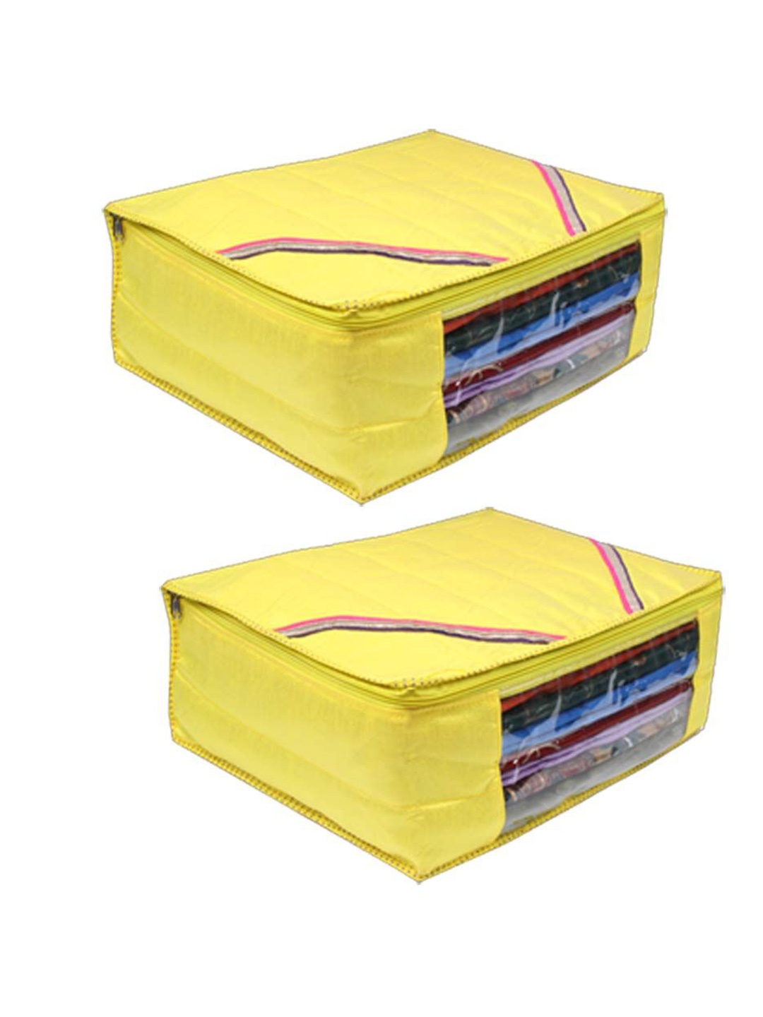 

prettykrafts Yellow 2 Pcs Reusable Multi-Utility Organisers