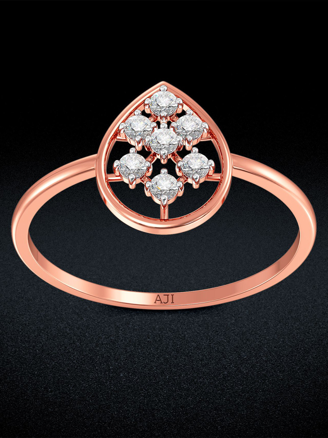 

Joyalukkas 18kt Rose Gold Alluring Diamond Ring For Women