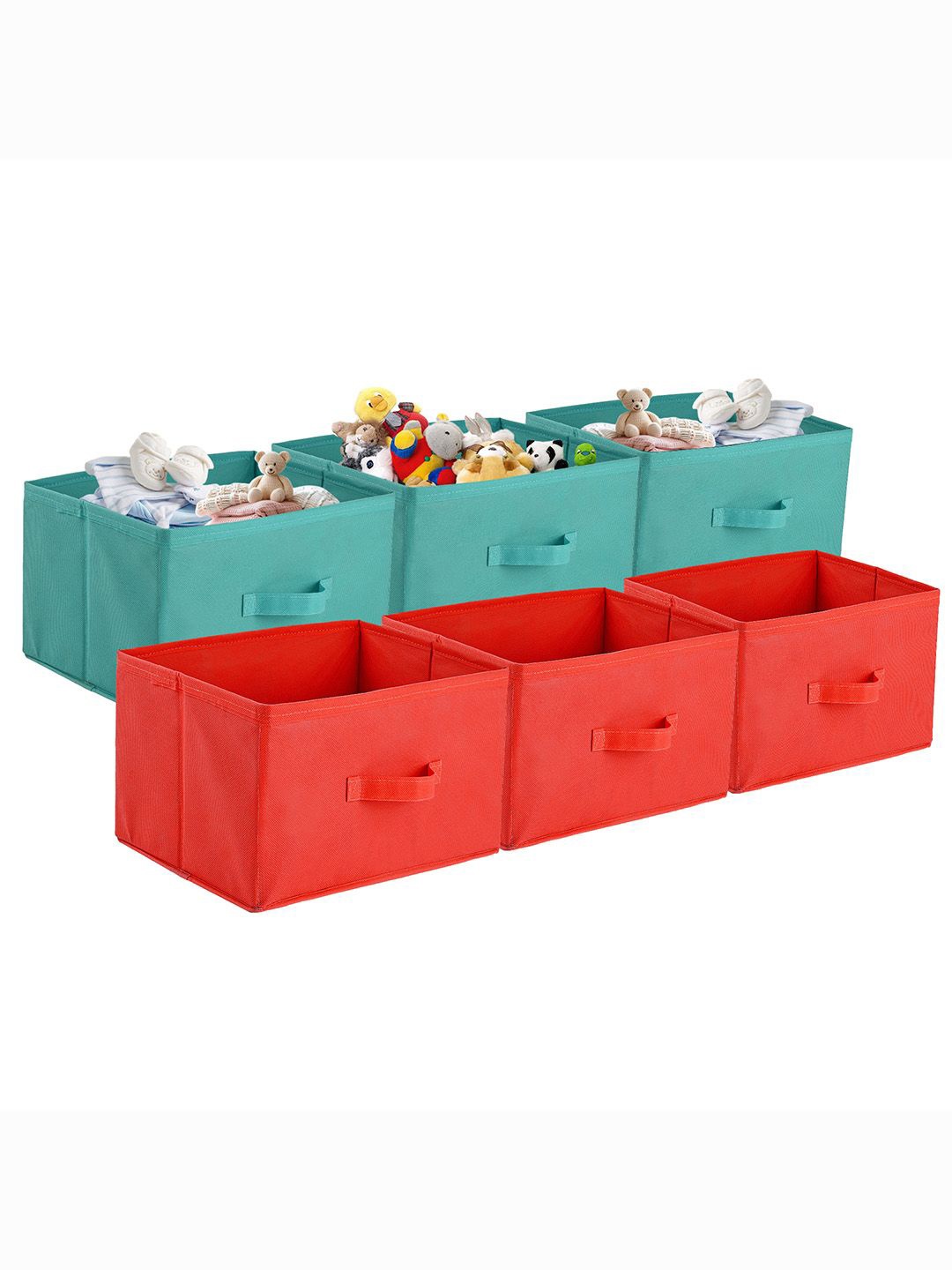 

Kuber Industries Red & Green 6 Pieces Drawer Organisers