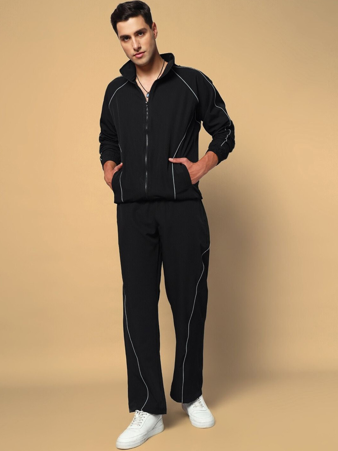 

WEARDUDS Hooded Cotton Sweatshirt With Trouser Co-Ords, Black