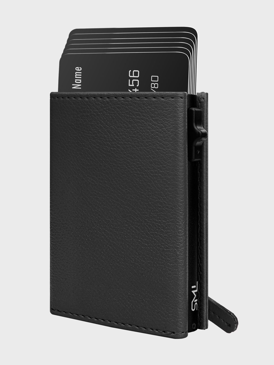

The Wallet Store Unisex Leather Three Fold Wallet, Black