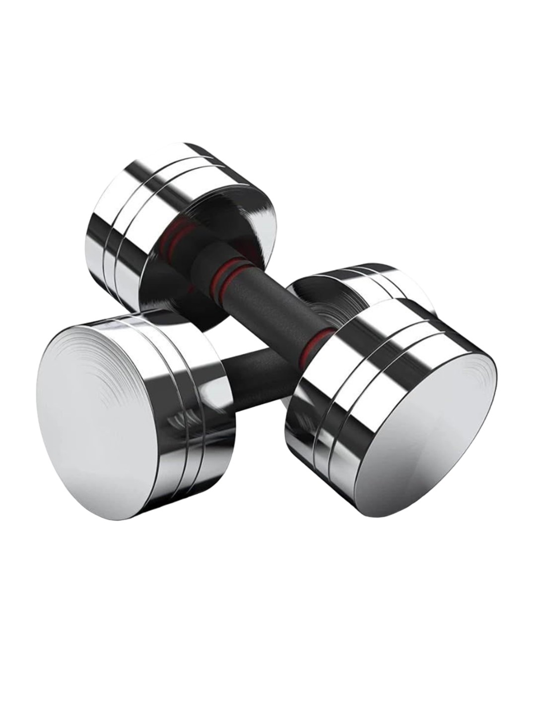 

HackerX Men 2Pcs Stainless Steel Gym Dumbbells, Silver
