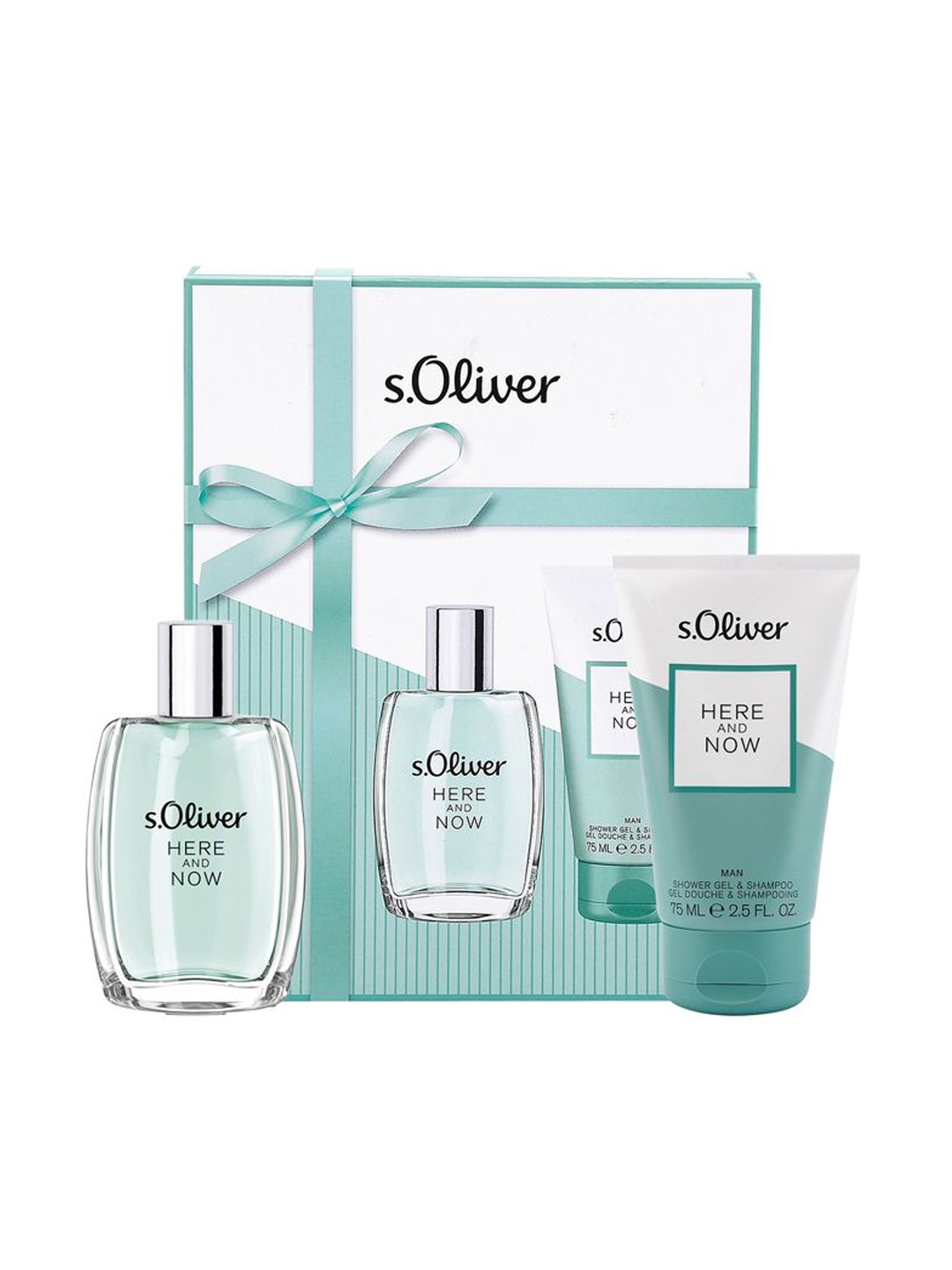 

s.Oliver Here & Now Men Eau de Toilette - 30 ml With Shower Gel & Shampoo - 75ml, Transparent