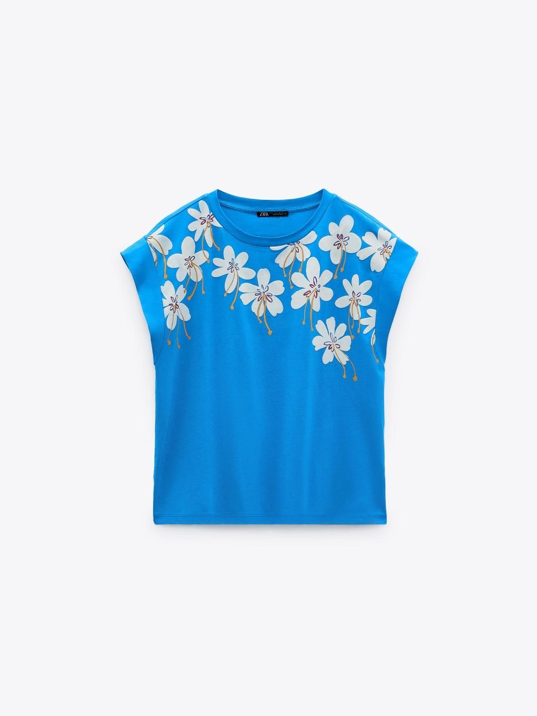 

ZARA Women Blue T-shirt