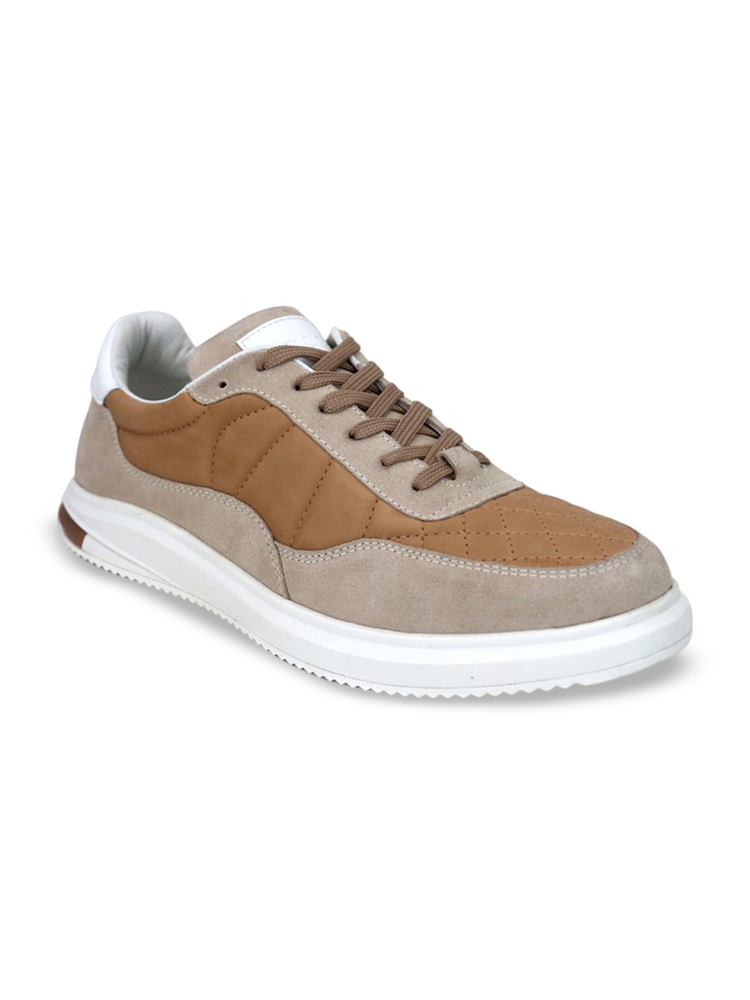 

mccoy Men Colourblocked Leather Casual Sneakers, Beige