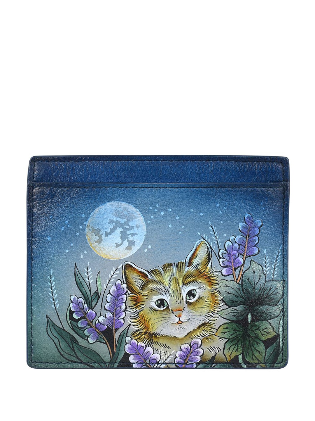 

Anuschka Women Printed Leather Card Holder, Blue