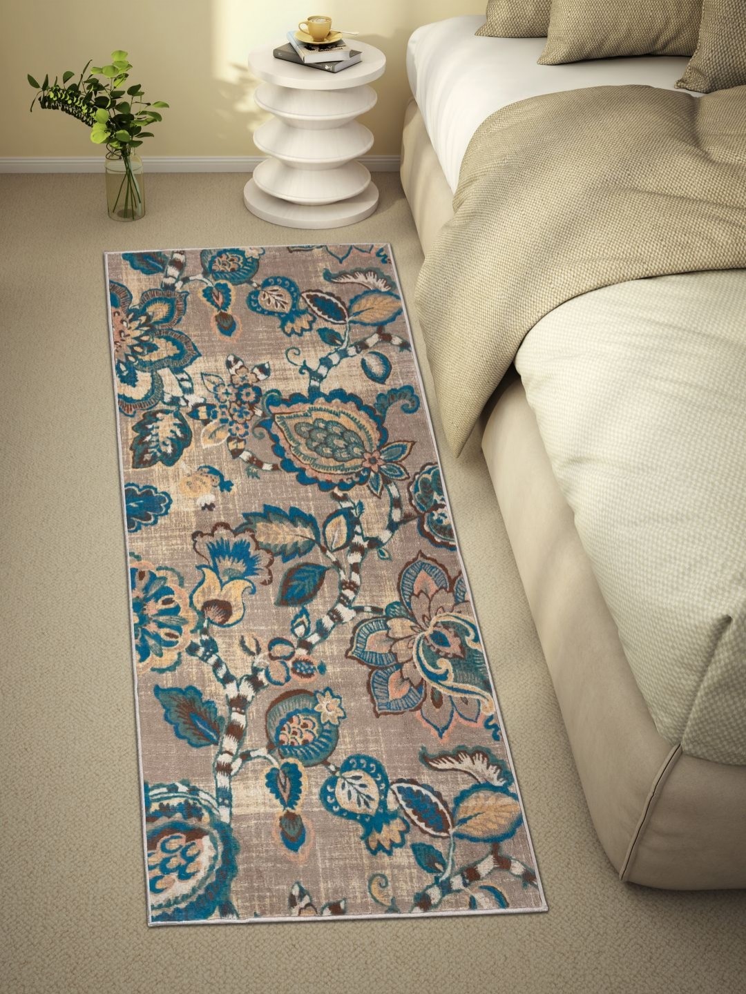 

Welspun Brown & Blue Printed 400 GSM Anti-Skid Floor Runner