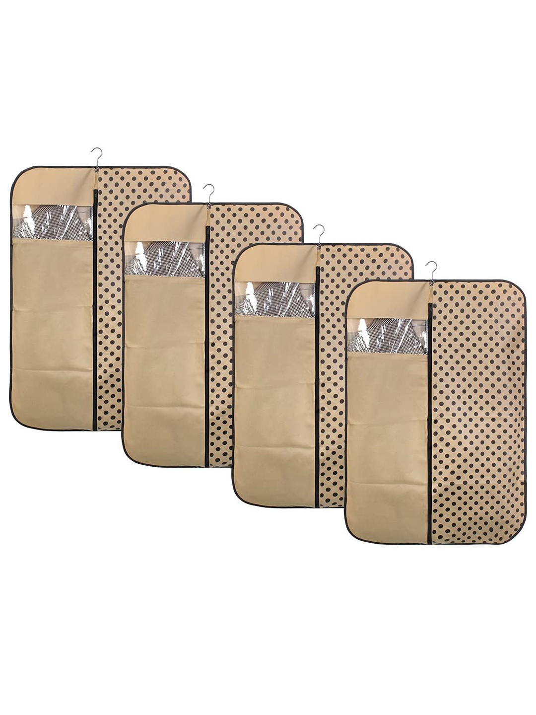 

prettykrafts Beige 4 Pieces Reusable Suit Organisers