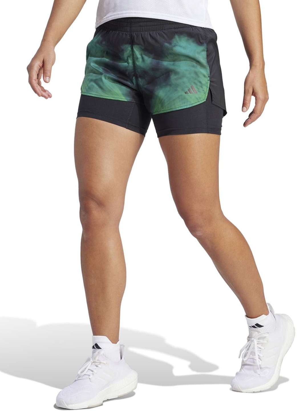

ADIDAS Women BRLN 2IN1 SHO W Slim Fit Mid-Rise Shorts, Black