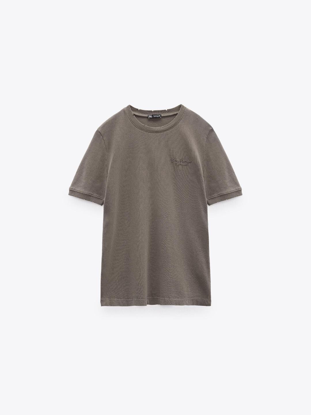 

ZARA Women Grey T-shirt
