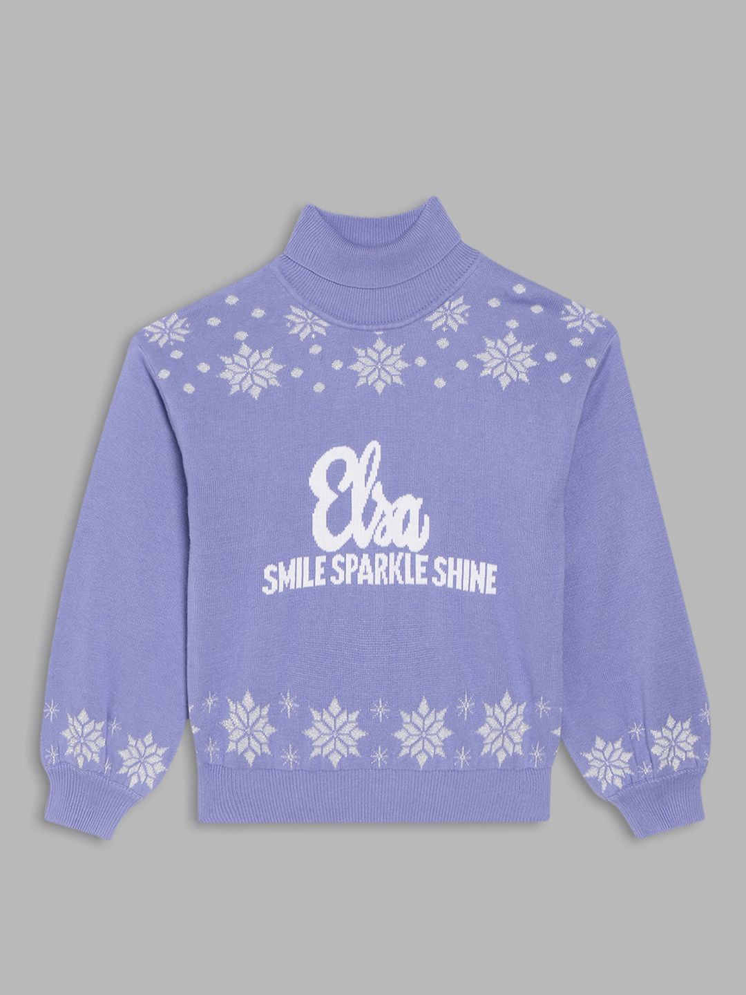 

Blue Giraffe Girls Colourblocked Printed Pullover, Purple