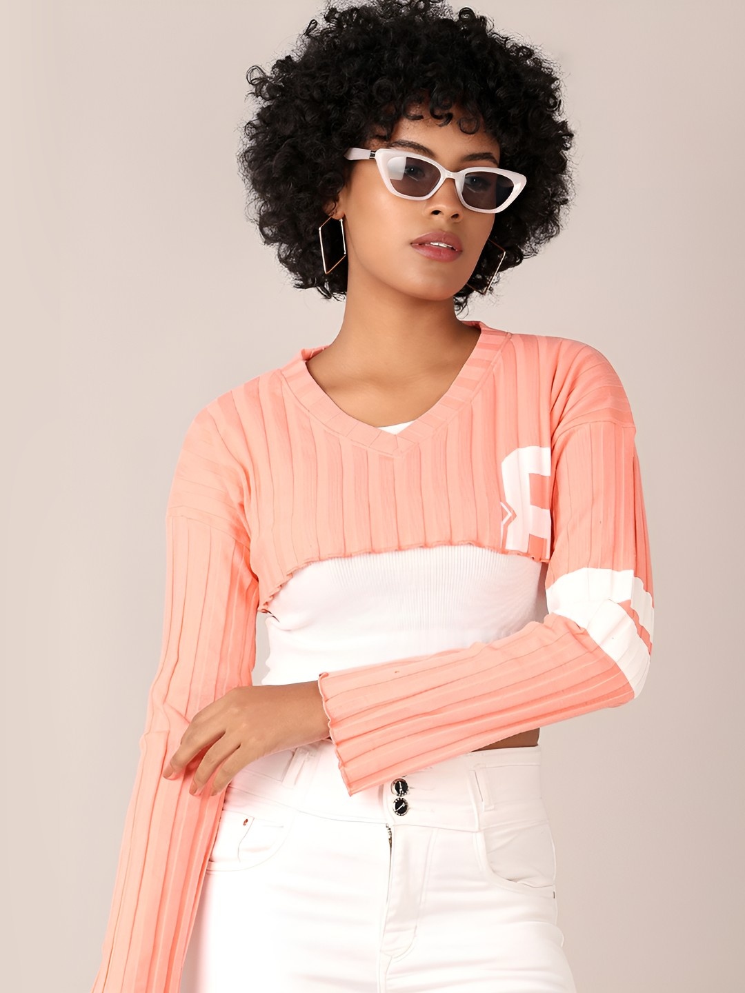

V-Mart Women V-Neck Slim Fit T-shirt, Pink