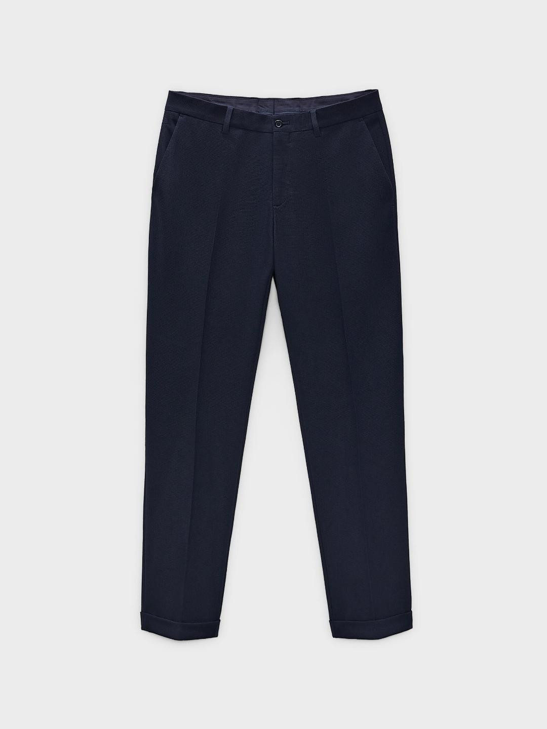 

ZARA Men Navy Blue Trousers
