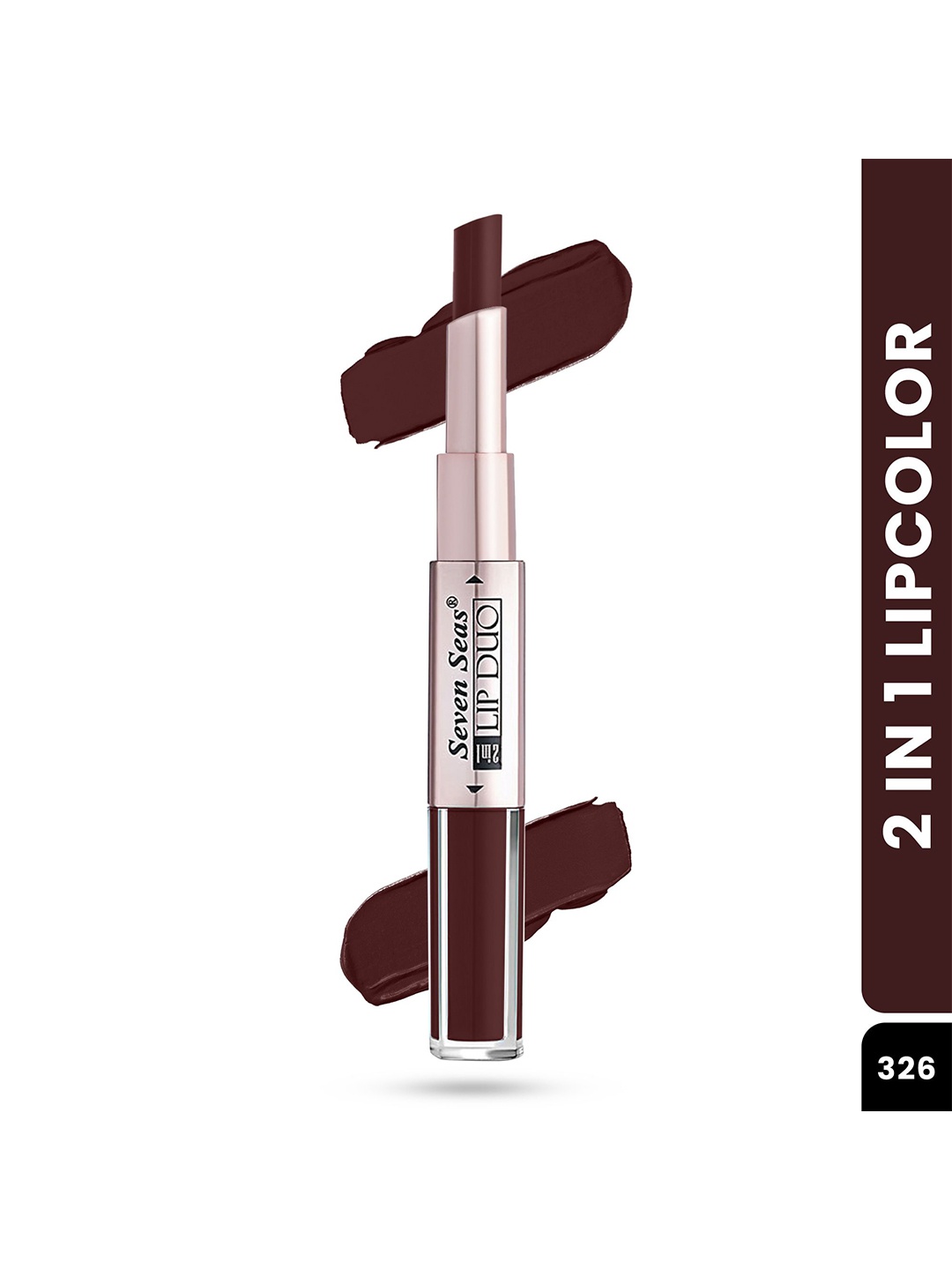 

Seven Seas Lip Duo 2 In 1 Lipstick- 7g- 326, Na