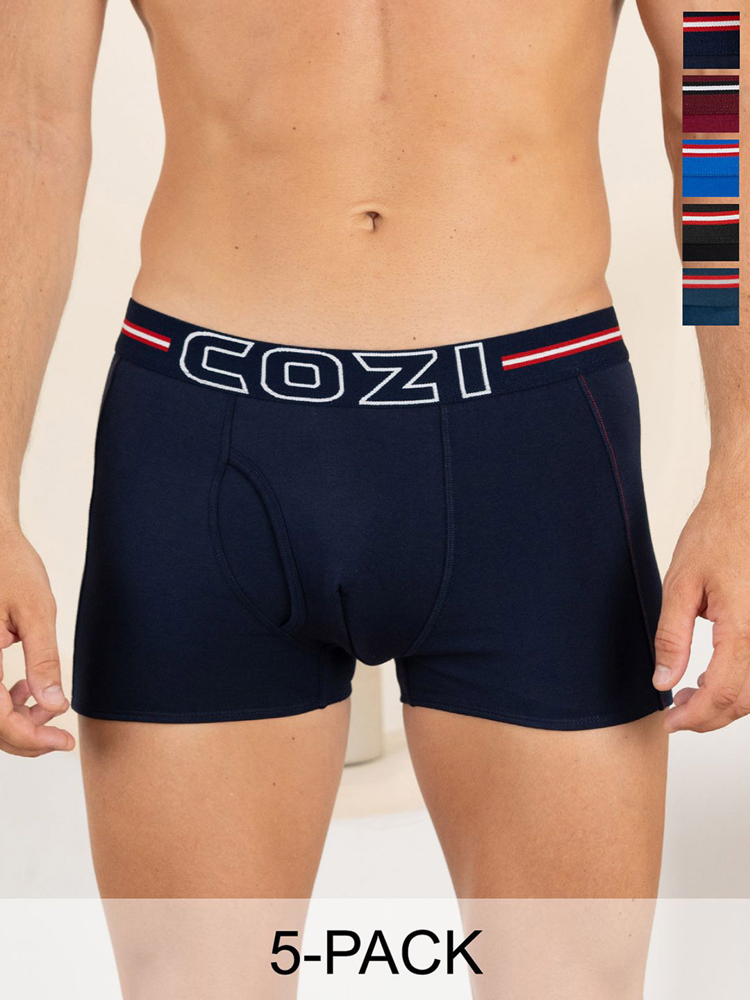 

Lux Cozi Pack Of 5 Assorted Pure Cotton Trunk COZI_1126_LUXURY_AST_4PC