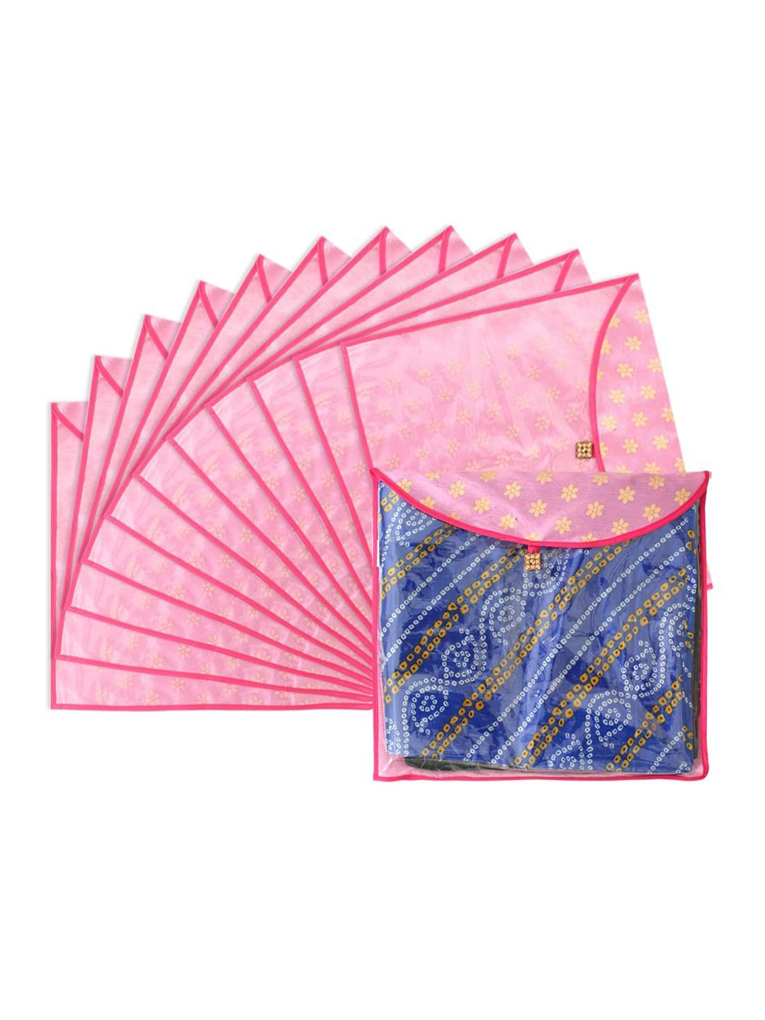 

prettykrafts Pink 12 Pieces Reusable Multi-Utility Organisers