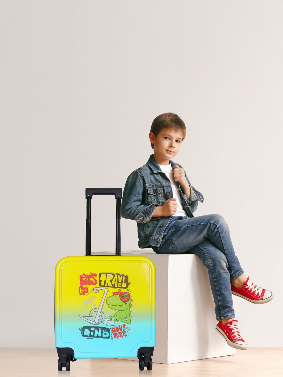 

Polo Class Kids Printed Hard-Sided Medium Trolley Bag Up To 50 Litres, Yellow
