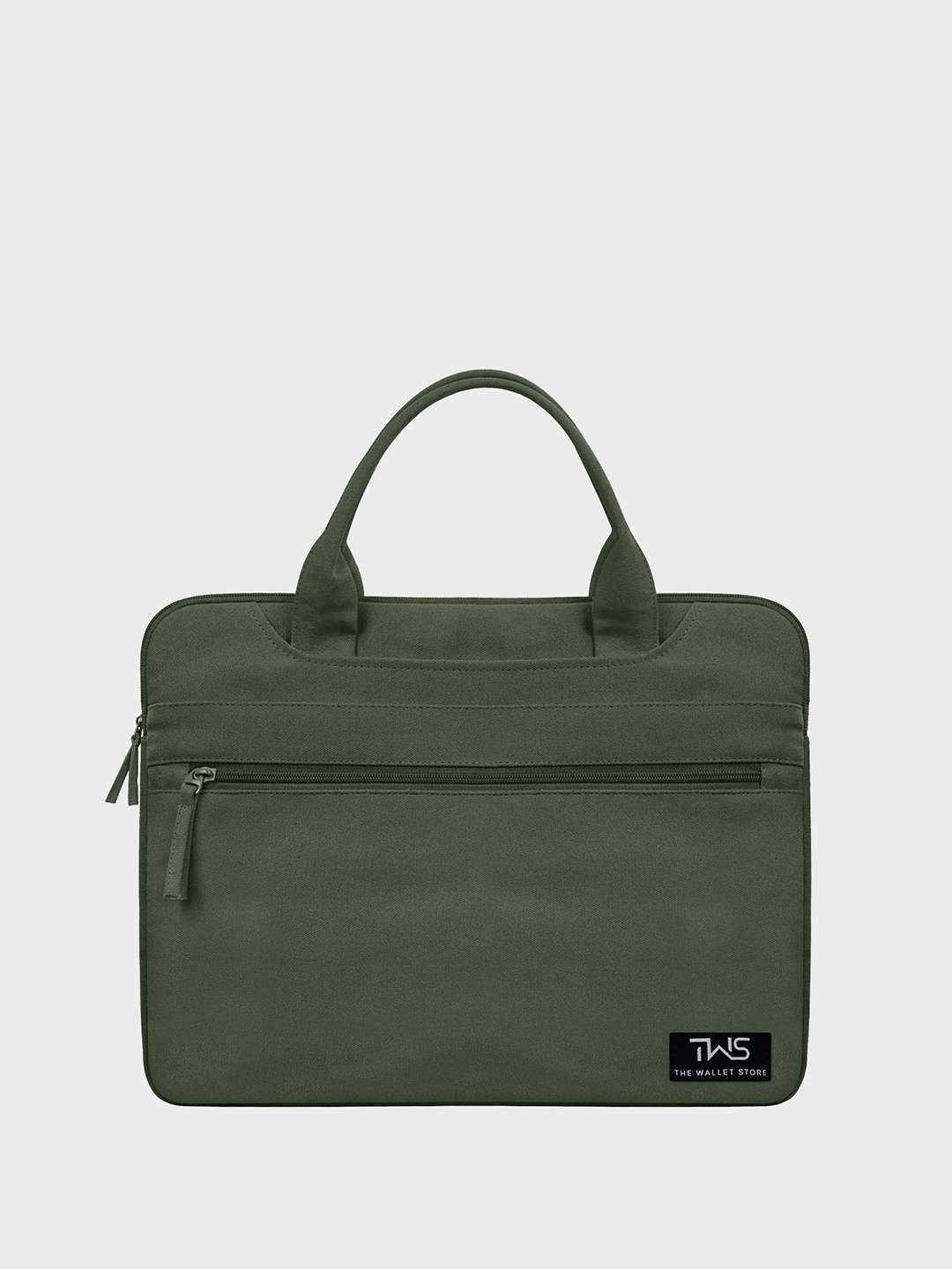 

The Wallet Store Unisex Colourblocked Laptop Bag, Olive