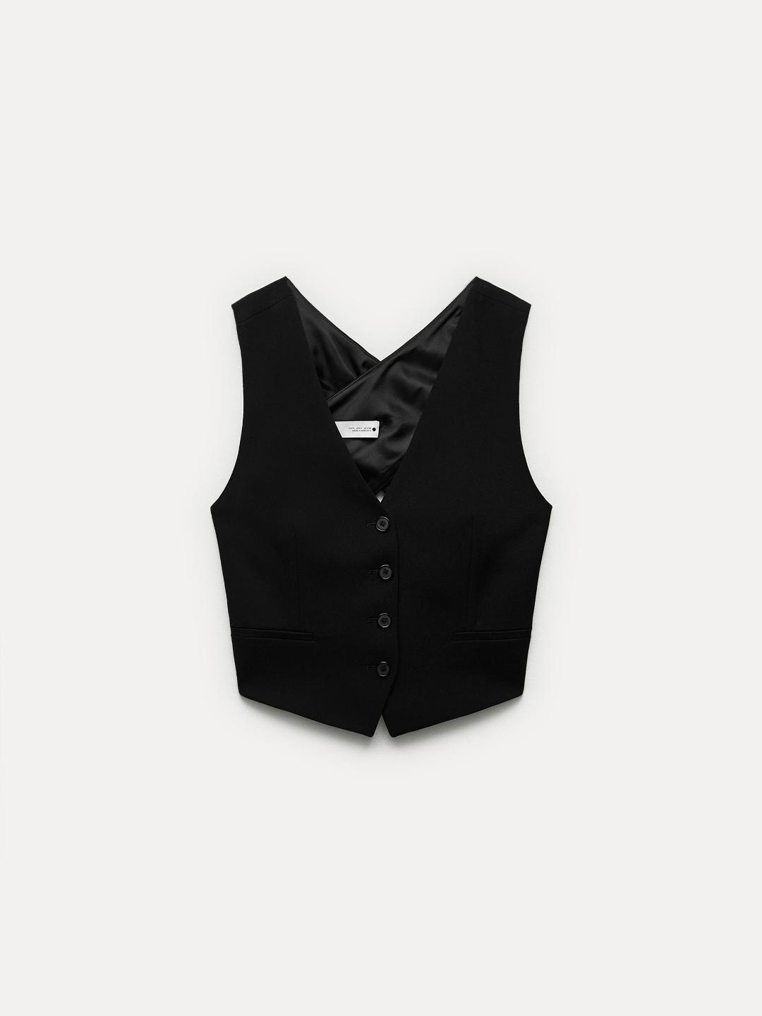 

ZARA Women Black Waistcoat