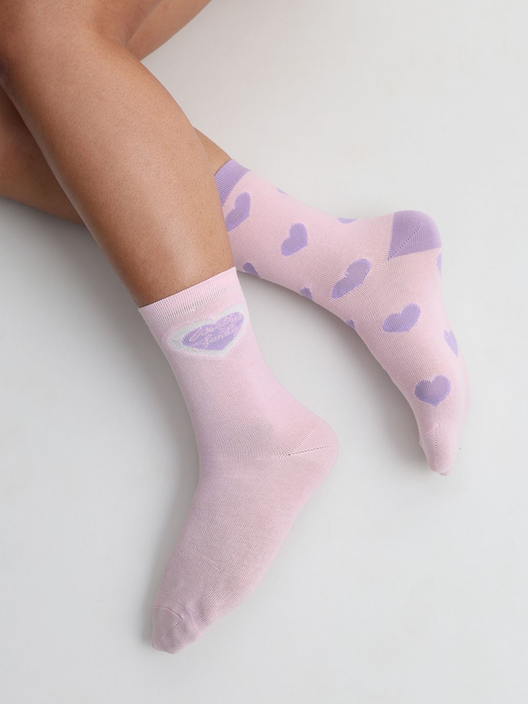 

ONLY Women Pack of 2 Patterned Calf-length Socks, Pink
