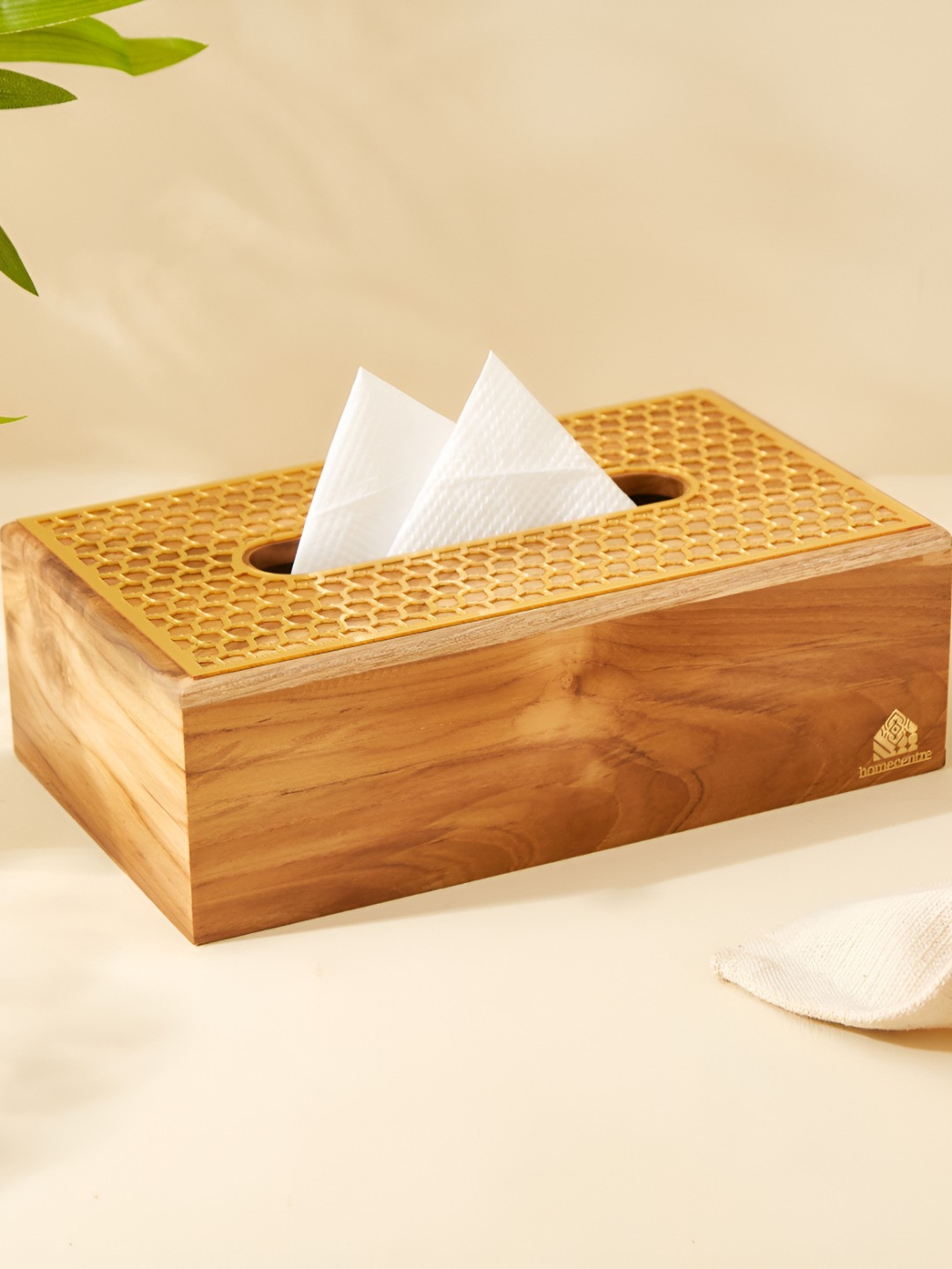 

Home Centre Brown Wood Tissue Holders