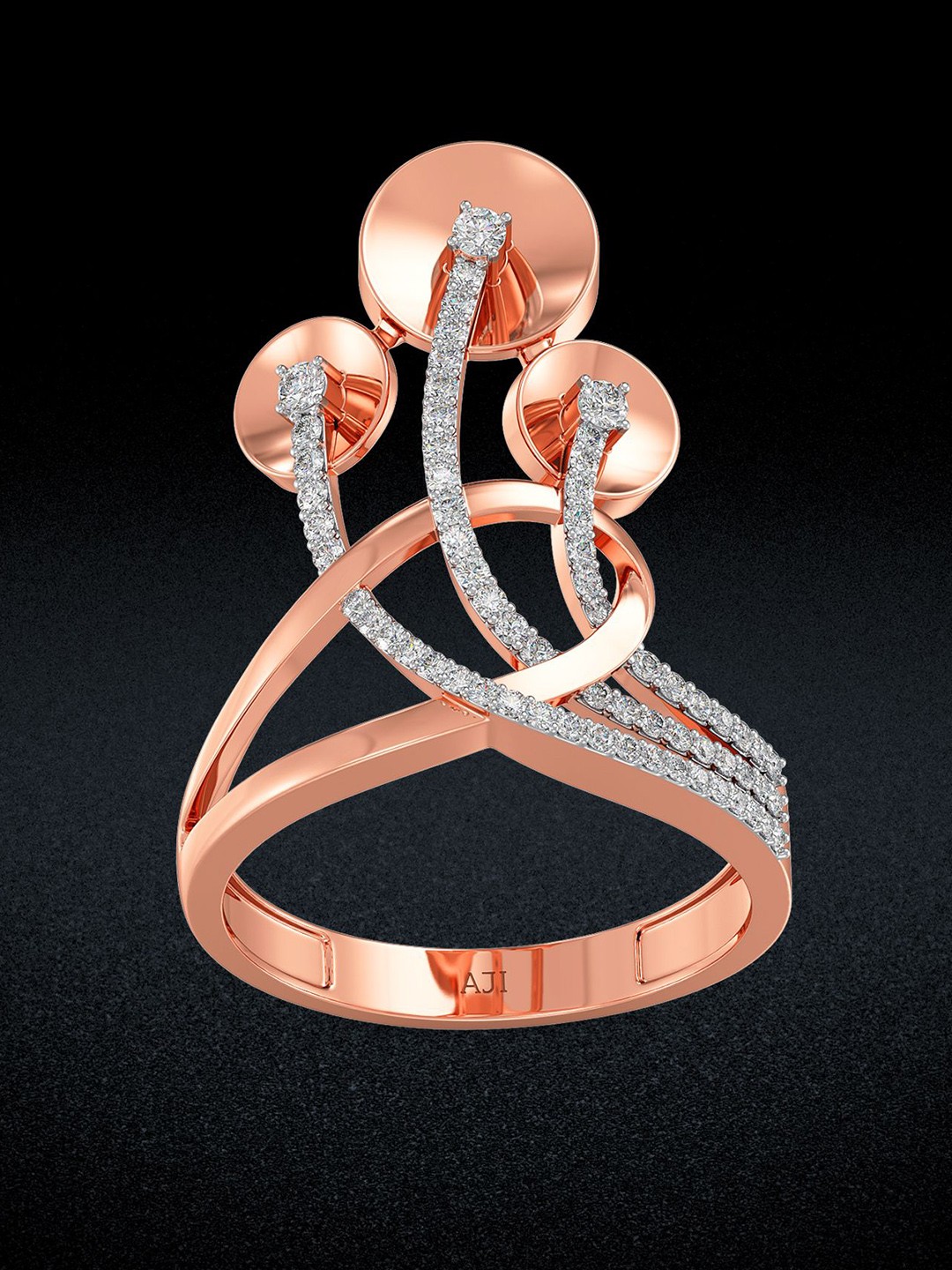 

Joyalukkas Women 18KT Finger Rings Gold, Rose gold