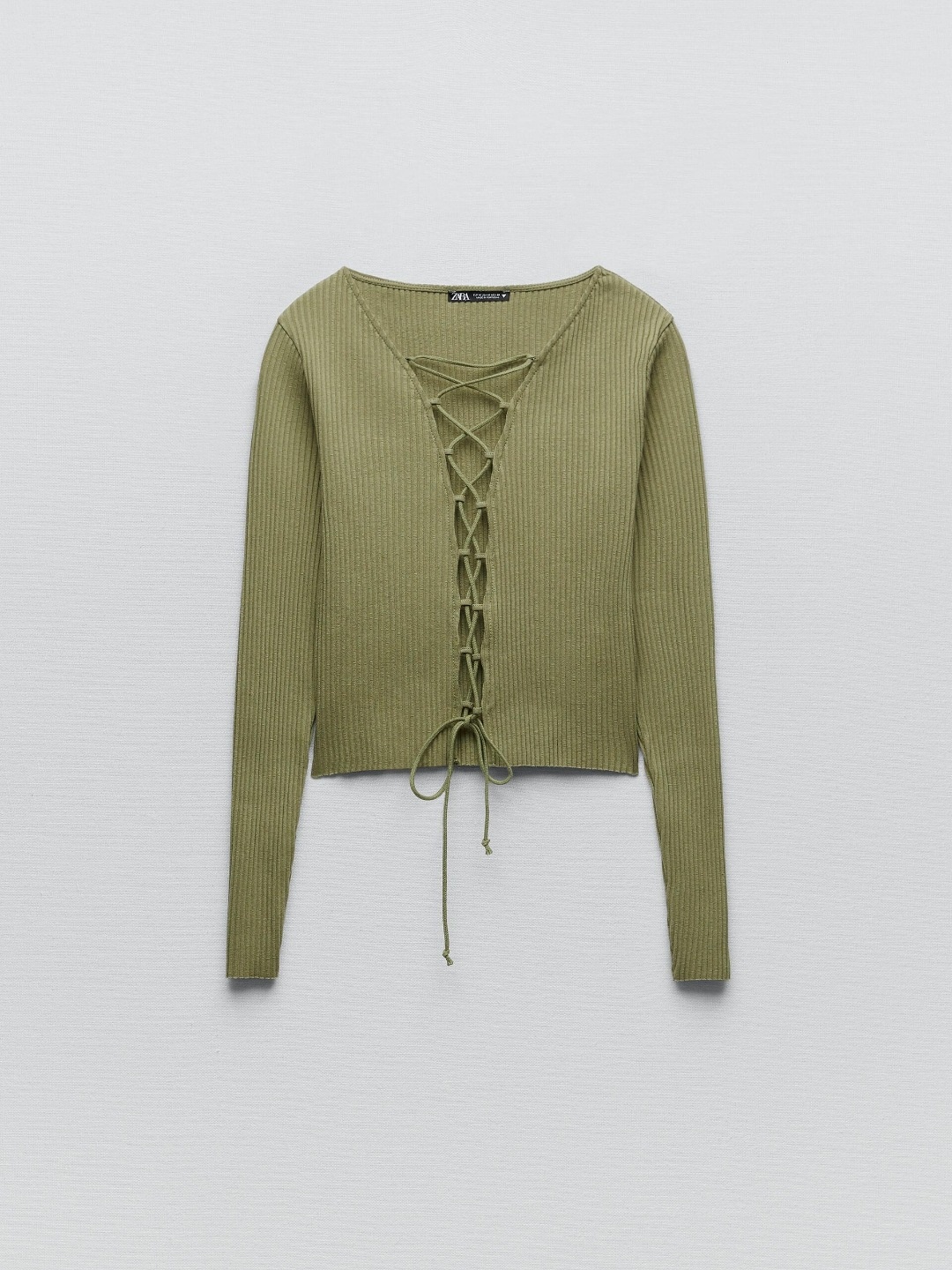 

ZARA Women Khaki T-shirt