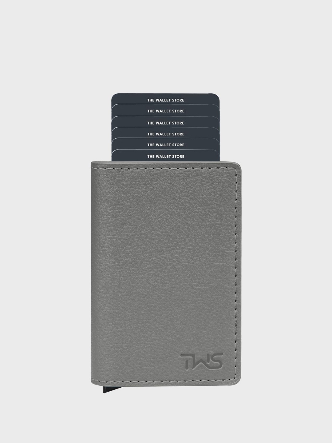 

The Wallet Store Unisex Leather Card Holder, Grey
