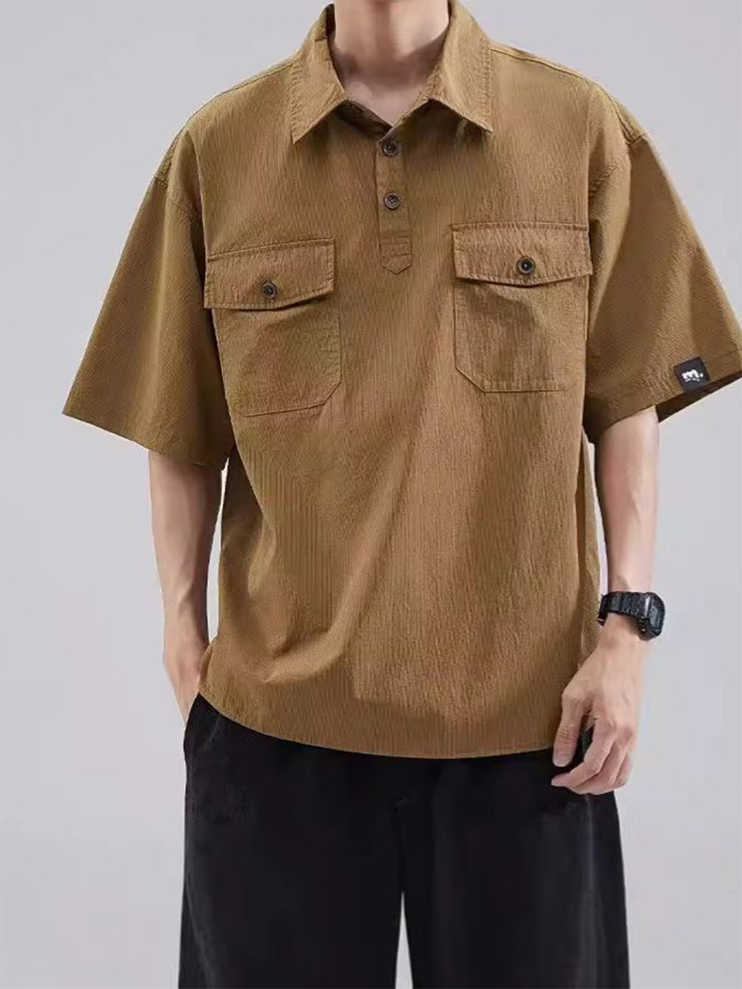 

StyleCast Men Opaque Casual Shirt, Tan