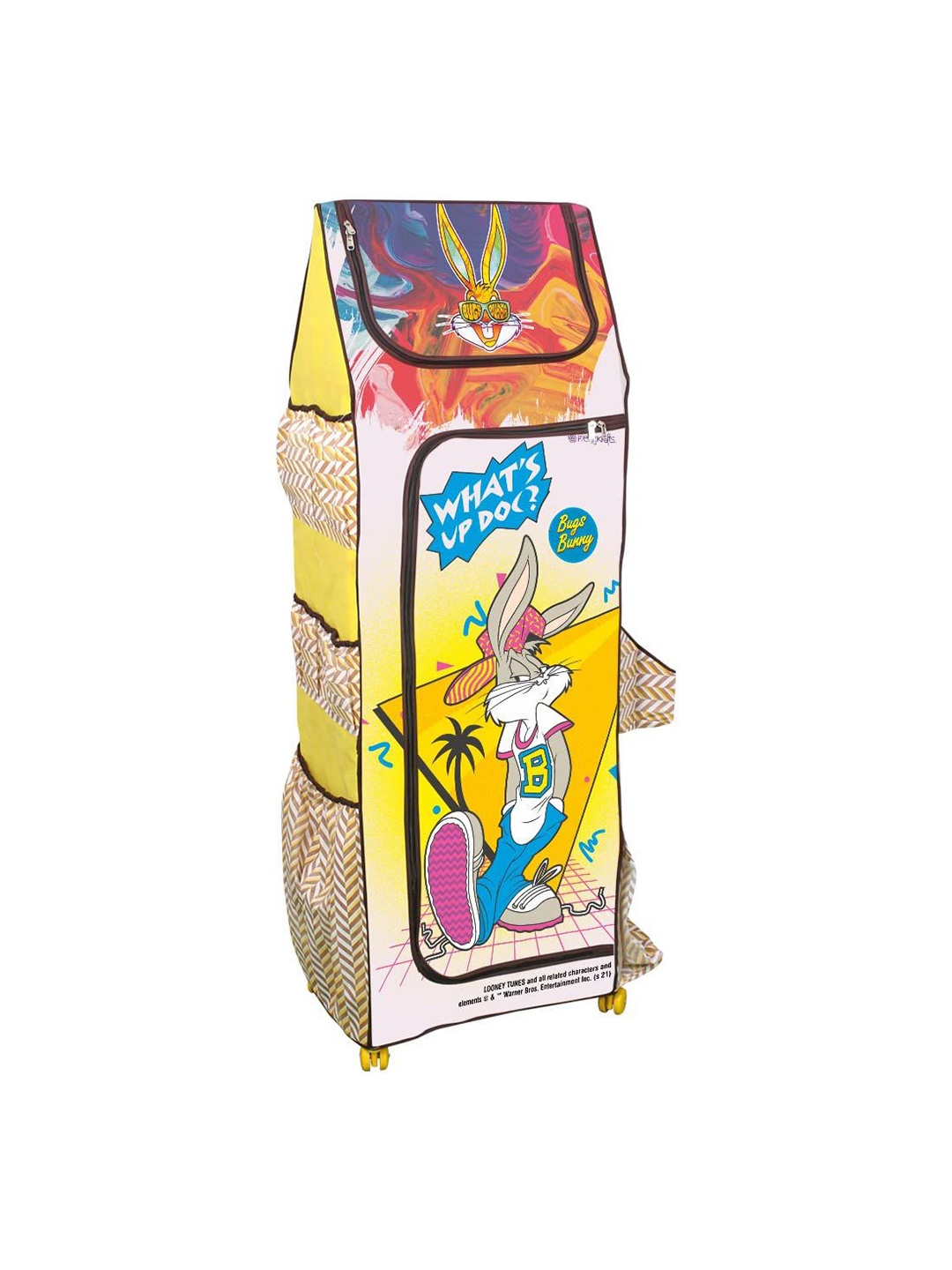 

prettykrafts Yellow & White Reusable Multi-Utility Organisers