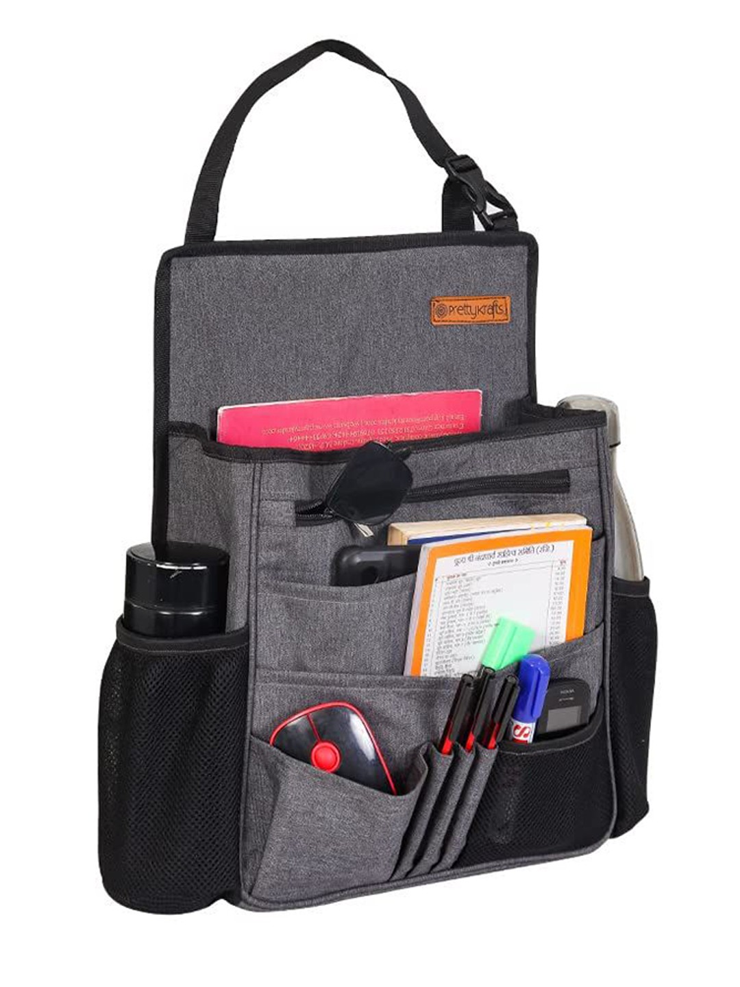 

prettykrafts Grey & Black Reusable Multi-Utility Organisers