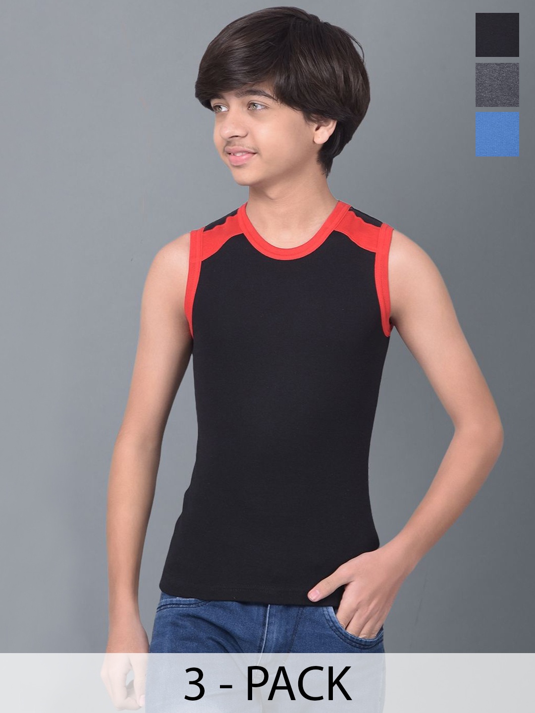 

Dollar Bigboss Boys Pack Of 3 Assorted Innerwear Vests-MBKB-05-BB05-PO3-CO1-Assorted