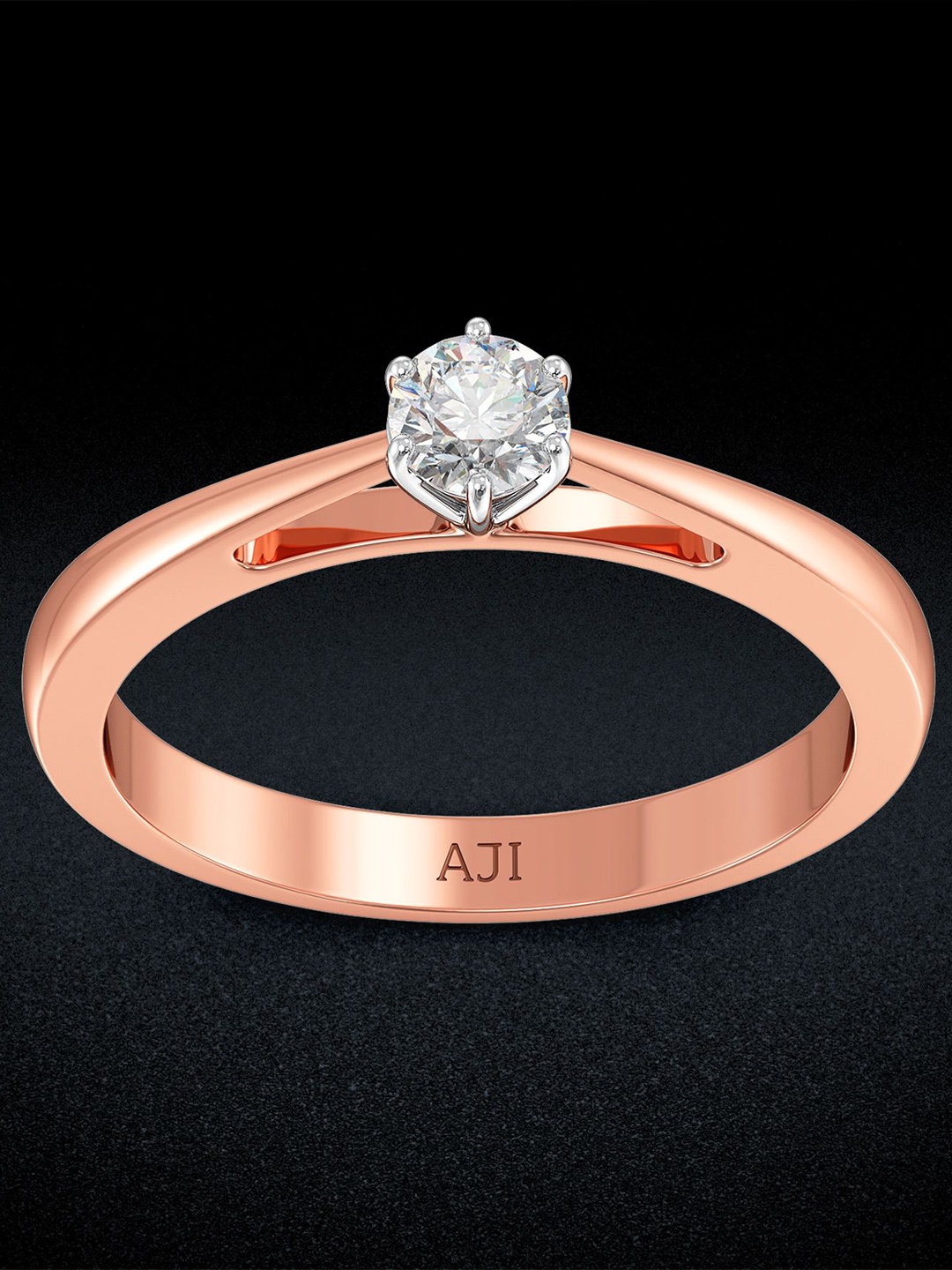 

Joyalukkas Women 18KT Finger Ring Diamond, Rose gold
