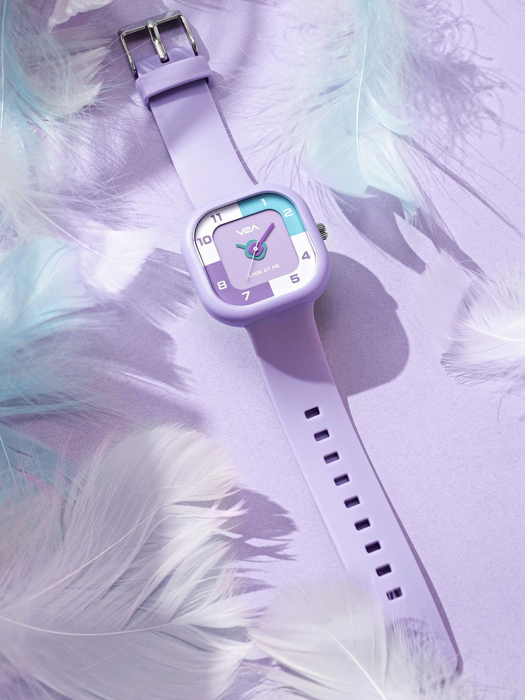 

V2A Girls Printed Dial & Bracelet Style Straps Analogue Watch AK2226-Purple