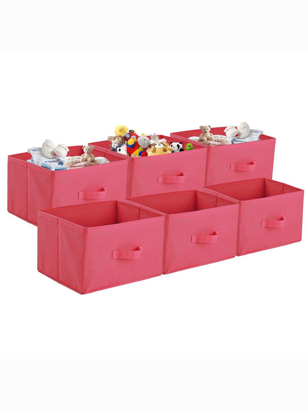 

Kuber Industries Pink 6 Pieces Drawer Organisers
